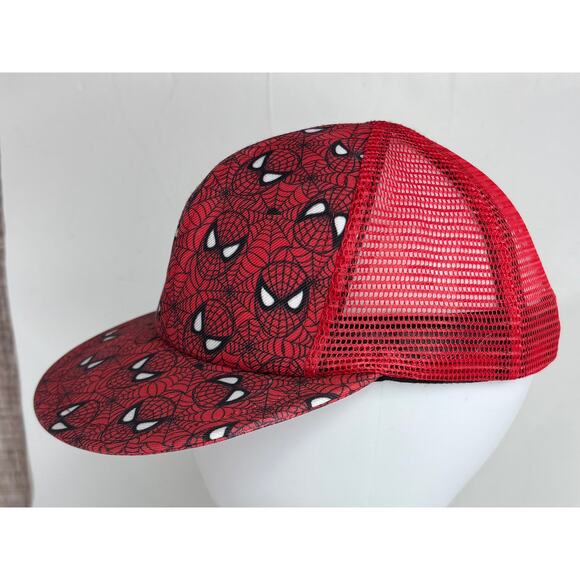 George Hats Spiderman Red Trucker Hat Snapback Baseball Cap CHILD 2-3 YO UPF - Picture 2 of 10